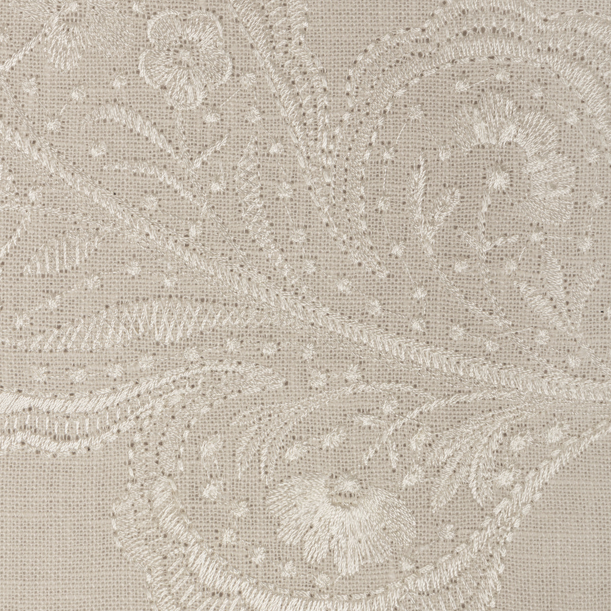 Summerfield Emb fabric in Buff color - pattern number 2025143.16.0 - by Lee Jofa in the Mayfair Embroideries collection