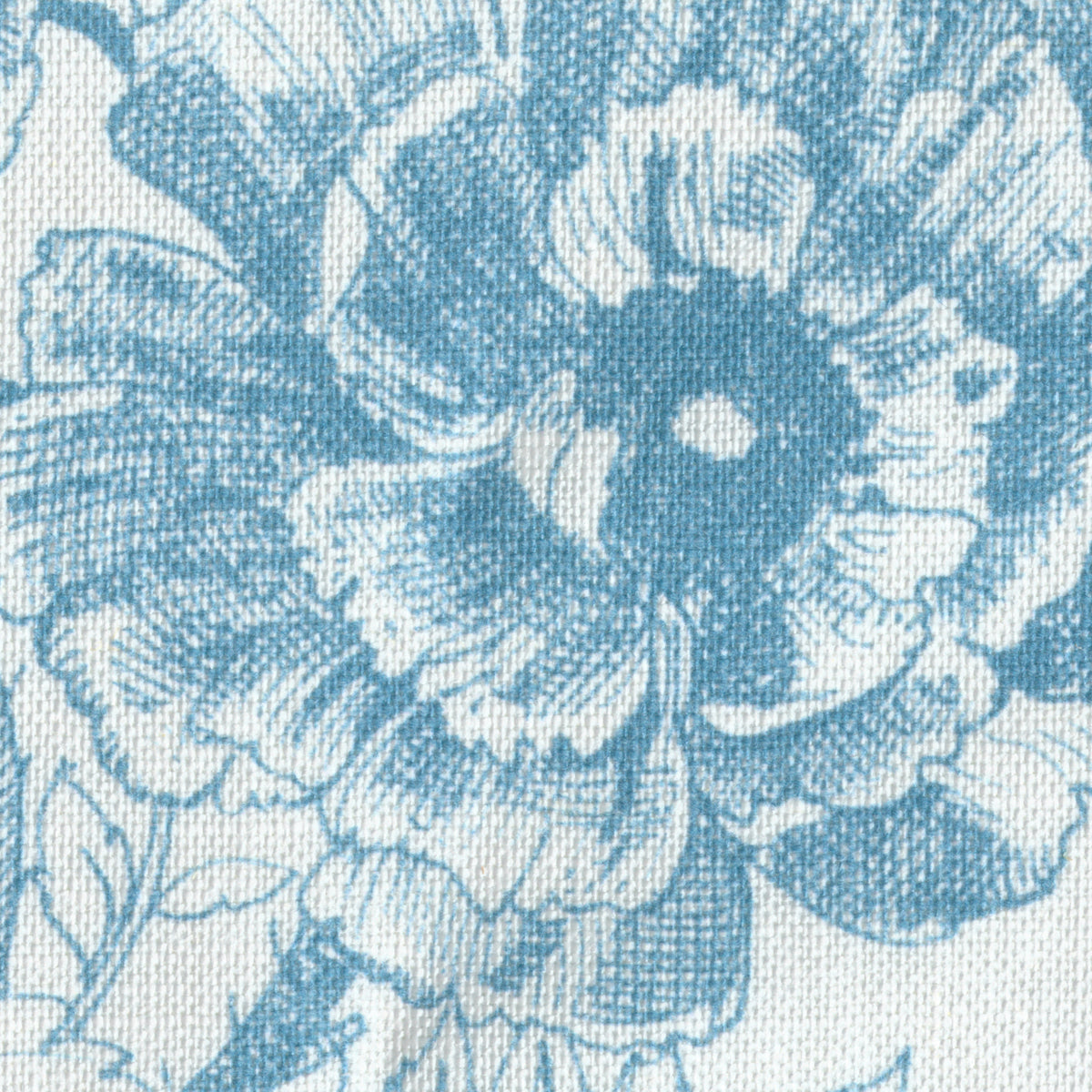Tea Rose Toile fabric in Blue color - pattern number 2026103.1115.0 - by Lee Jofa in the Hinton Hill collection