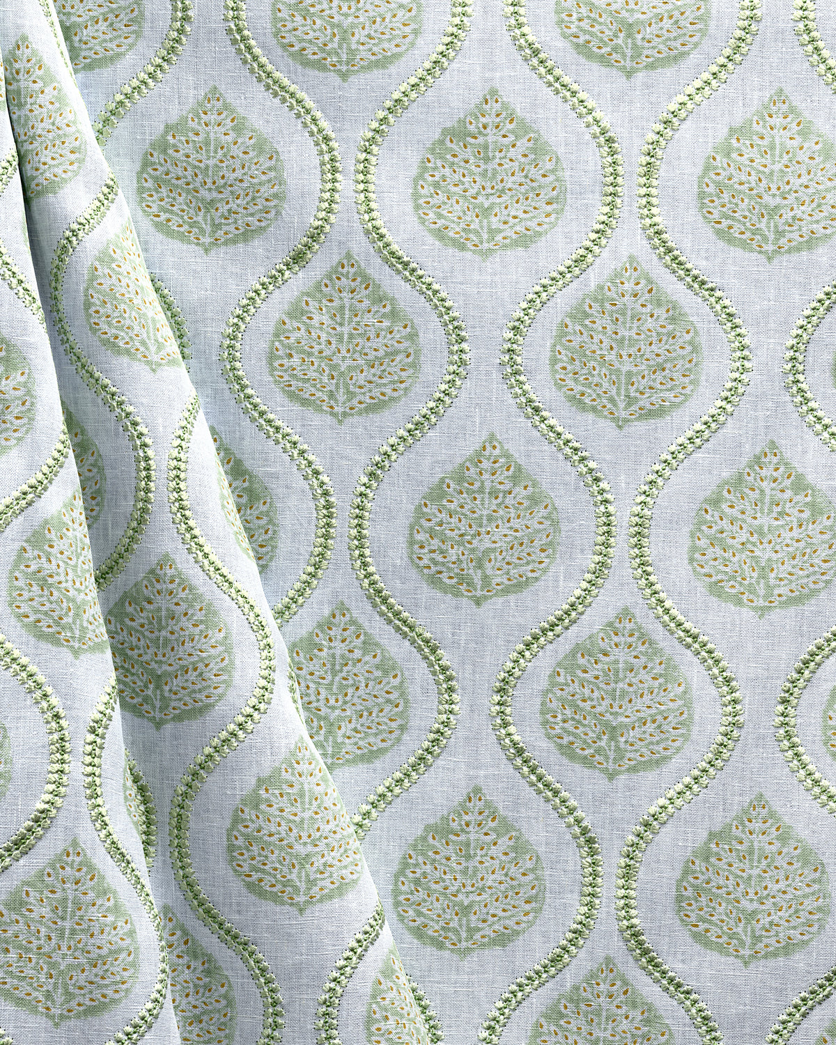 Elsie Print fabric in Leaf color - pattern number 2026107.316.0 - by Lee Jofa in the Hinton Hill collection
