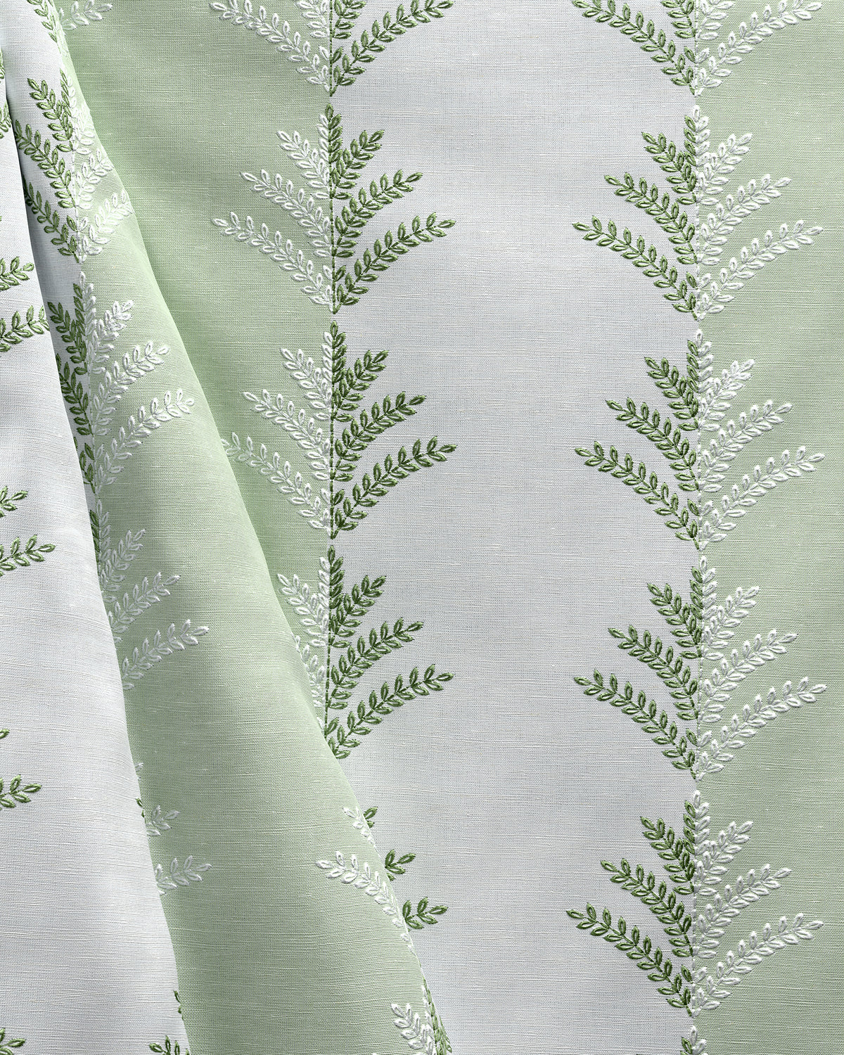 Filaree Emb fabric in Leaf color - pattern number 2026110.30.0 - by Lee Jofa in the Hinton Hill collection
