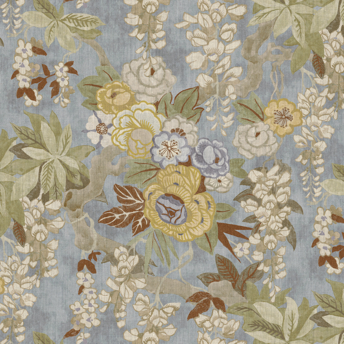 Gracie Gardens fabric in Slate color - pattern number 2026130.511.0 - by Lee Jofa in the Gracie Gardens collection