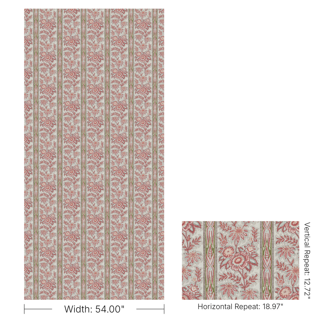 Margaux Print fabric in Coral color - pattern number 2026133.124.0 - by Lee Jofa in the Gracie Gardens collection