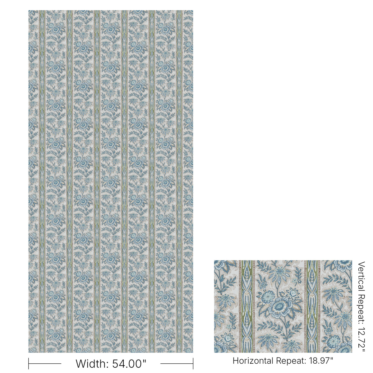 Margaux Print fabric in Blue color - pattern number 2026133.530.0 - by Lee Jofa in the Gracie Gardens collection