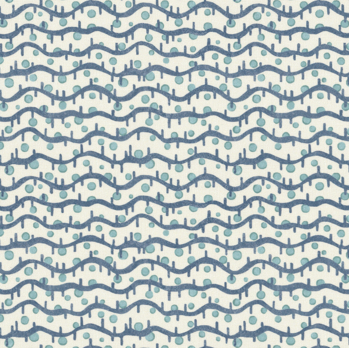 Seedling Print fabric in Ocean color - pattern number 2026134.513.0 - by Lee Jofa in the Gracie Gardens collection