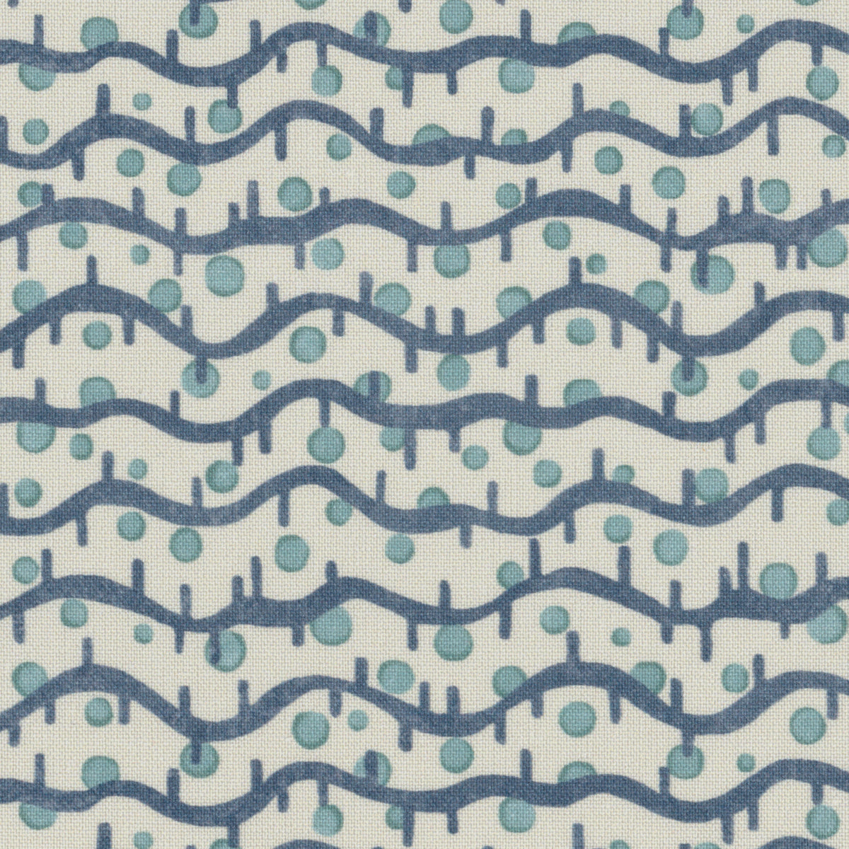 Seedling Print fabric in Ocean color - pattern number 2026134.513.0 - by Lee Jofa in the Gracie Gardens collection