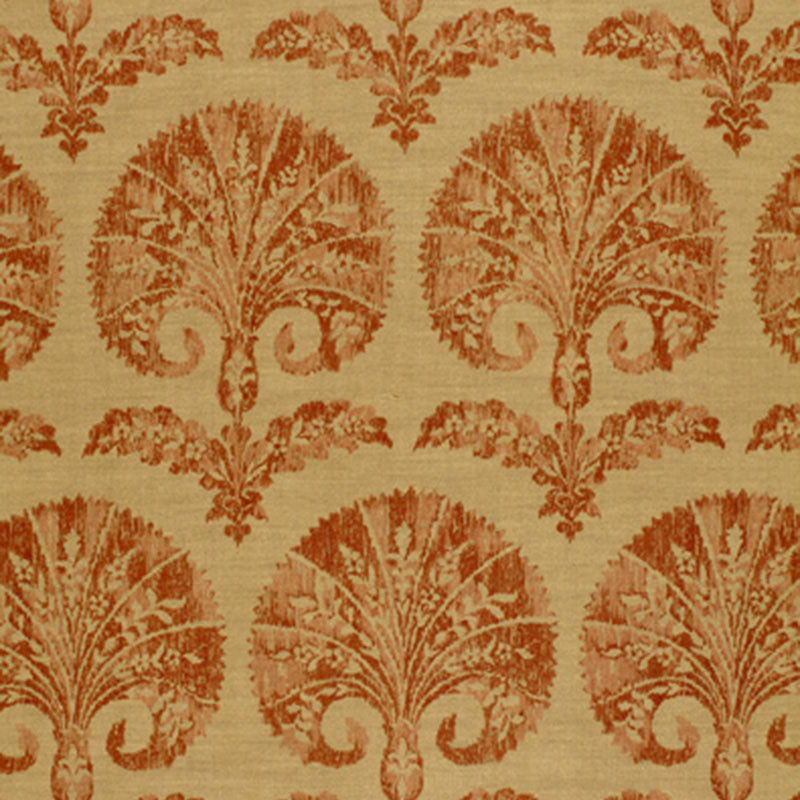 Tasha Carnation fabric in terra color - pattern number 2643390 - by Schumacher in the Classic Prints collection