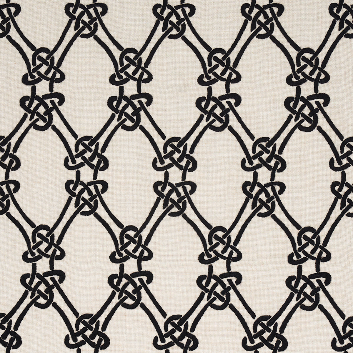 Gordian Weave fabric in ebony on greige color - pattern number 2643920 - by Schumacher in the Au Naturel collection
