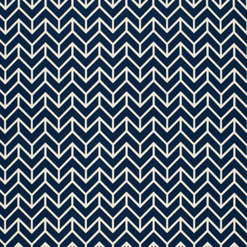 Chevron Print fabric in navy color - pattern number 2644031 - by Schumacher in the Modern Glamour collection