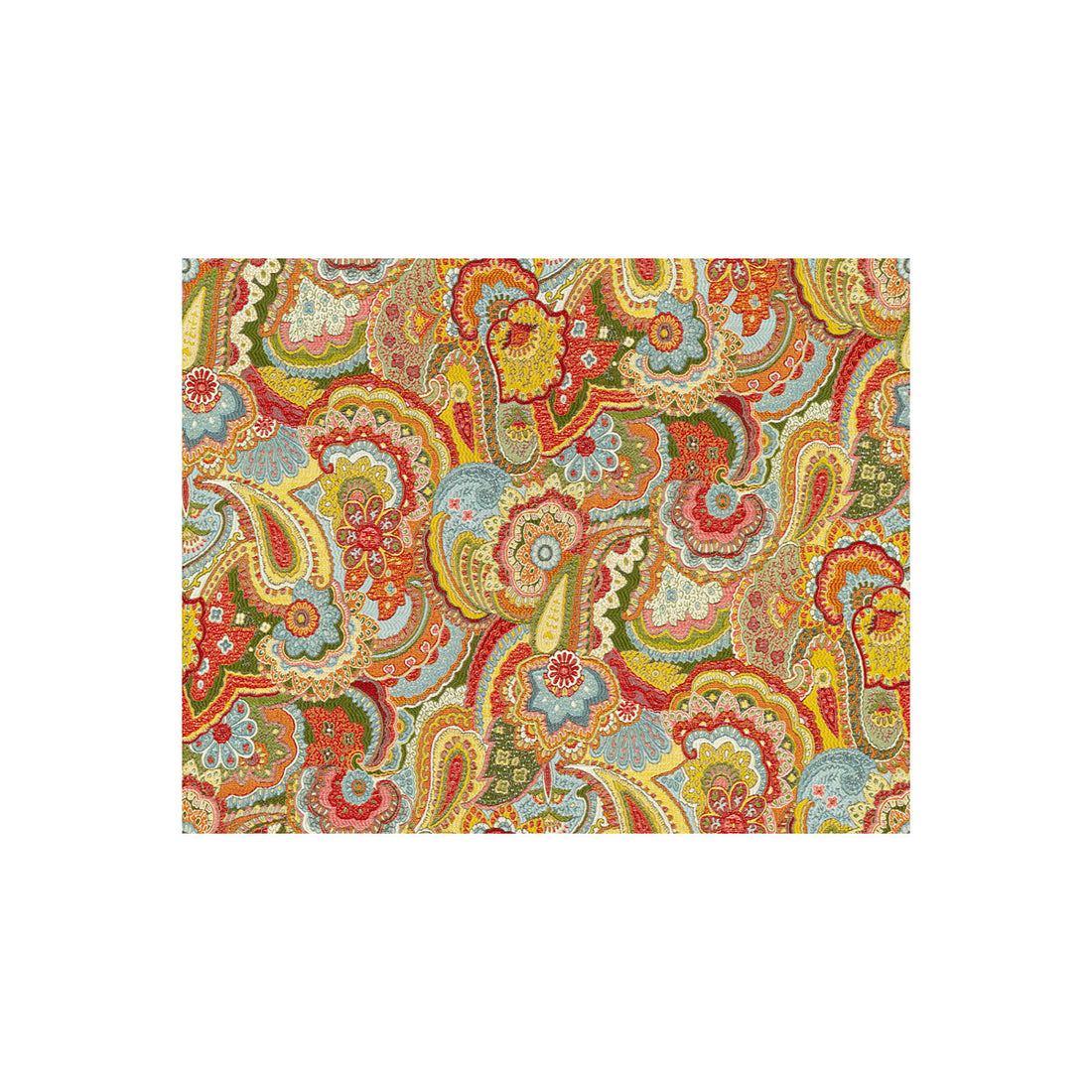 Paisley Crush fabric in primary color - pattern 32812.530.0 - by Kravet Couture in the Modern Colors III collection