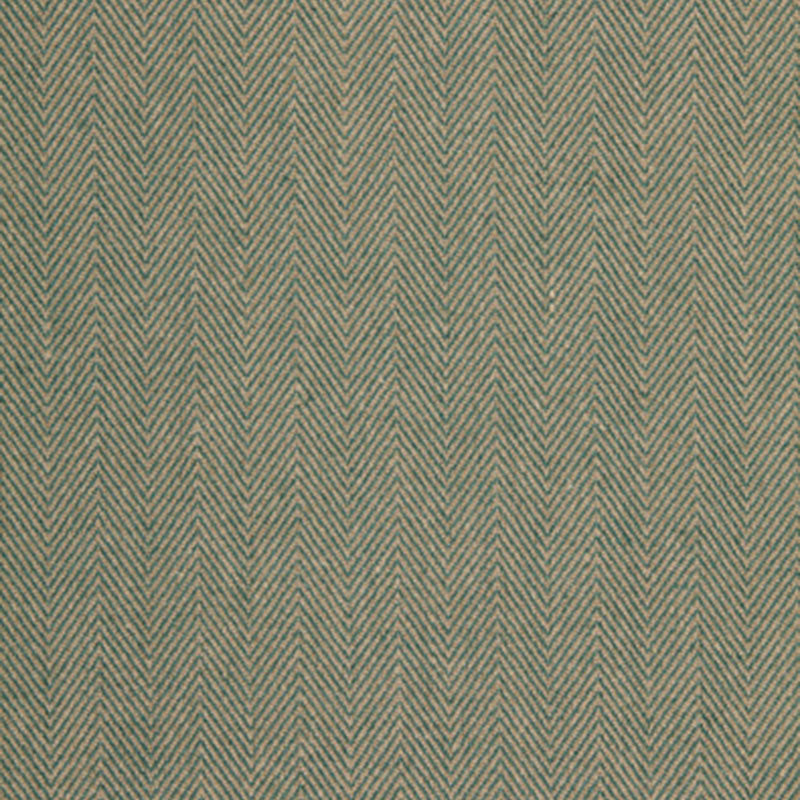 Preston Linen Chevron fabric in teal color - pattern number 3359034 - by Schumacher in the Opulent Textures collection