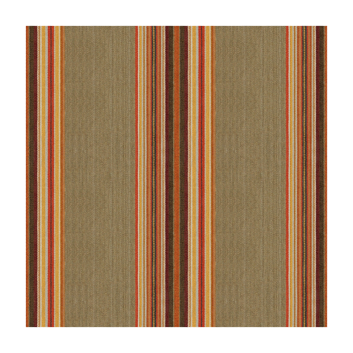 Gaban Stripe fabric in yam color - pattern 33808.416.0 - by Kravet Design in the Museum Of New Mexico collection