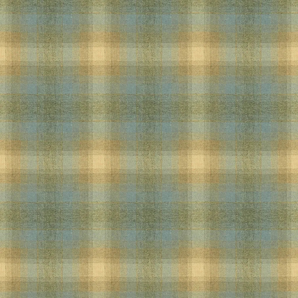 Toboggan Plaid fabric in silver blue color - pattern 33912.1615.0 - by Kravet Couture in the Barbara Barry Chalet collection