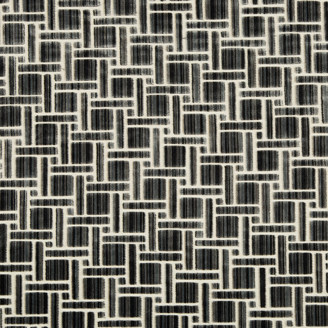 Inside Tracks fabric in anthracite color - pattern 34792.21.0 - by Kravet Couture in the Artisan Velvets collection