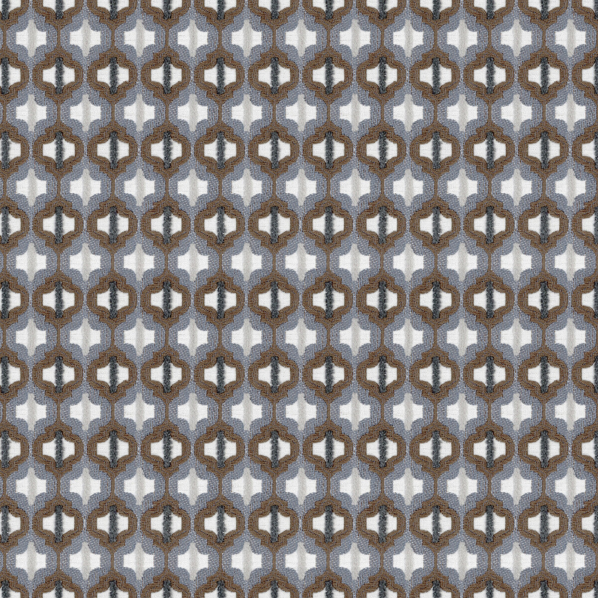 Turned Out Tile fabric in colonial blue color - pattern 34794.516.0 - by Kravet Couture in the David Phoenix Well-Suited collection