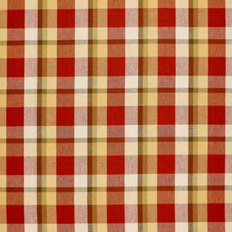 Augusta Linen Plaid fabric in orchard color - pattern number 3484000 - by Schumacher in the Chroma collection