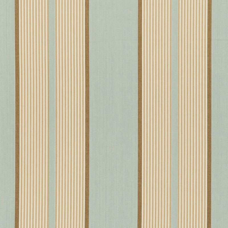 Summerside Stripe fabric in aqua color - pattern number 3486000 - by Schumacher in the Sea Island Stripe collection