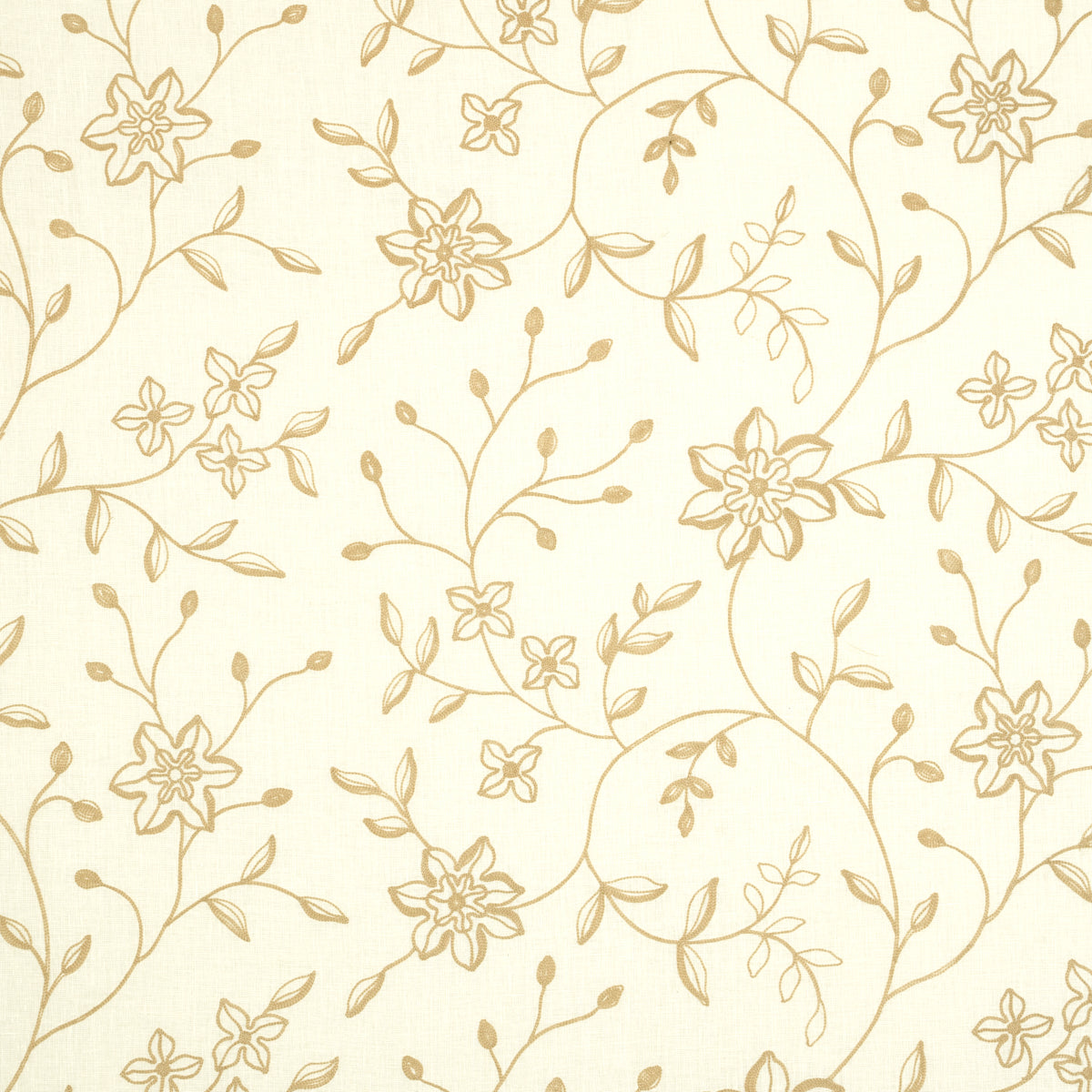 Georgia Linen Embroidery fabric in sand color - pattern number 3491001 - by Schumacher in the Chroma collection