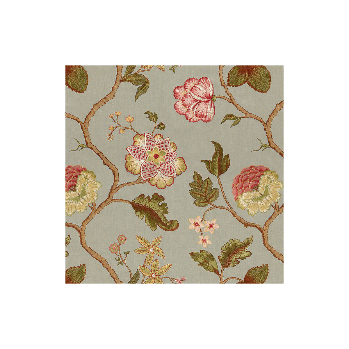 Couture Floral fabric in mineral color - pattern 3572.913.0 - by Kravet Couture in the Modern Colors II collection