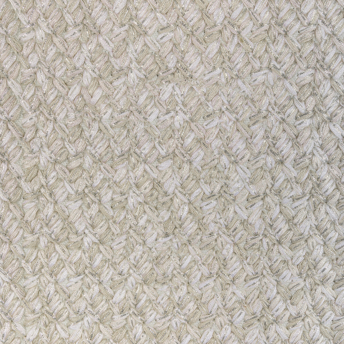 Gilded Lacing fabric in natural silver color - pattern 36314.116.0 - by Kravet Couture in the Modern Luxe III collection