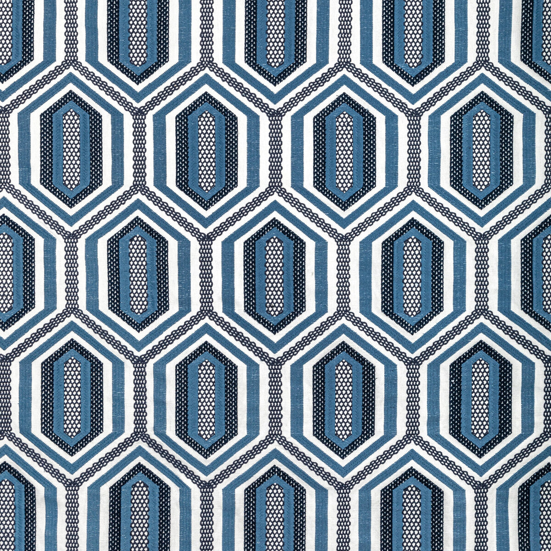 Kaleidoscope Emb fabric in ink color - pattern 36368.51.0 - by Kravet Couture in the Corey Damen Jenkins Trad Nouveau collection