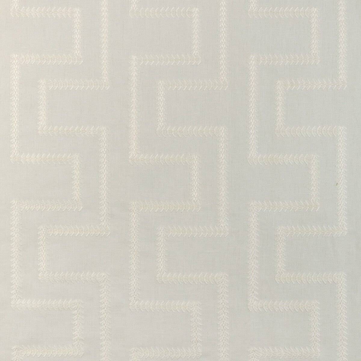 Roman Fret fabric in ivory color - pattern 36844.1.0 - by Kravet Design in the Alexa Hampton collection