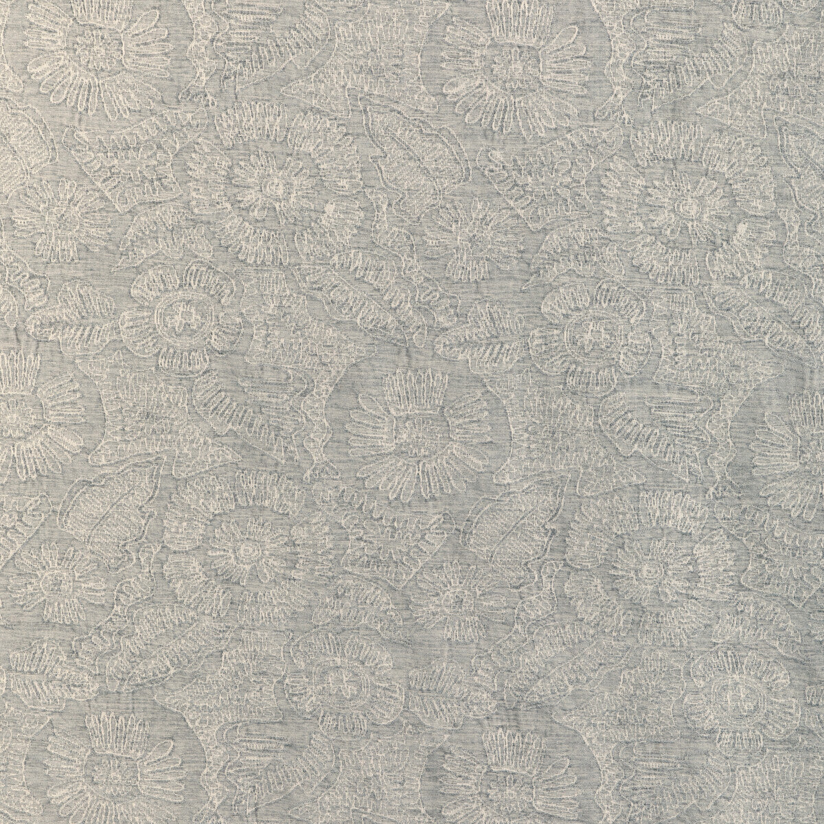 Chenille Bloom fabric in dove color - pattern 36889.11.0 - by Kravet Couture in the Atelier Weaves collection