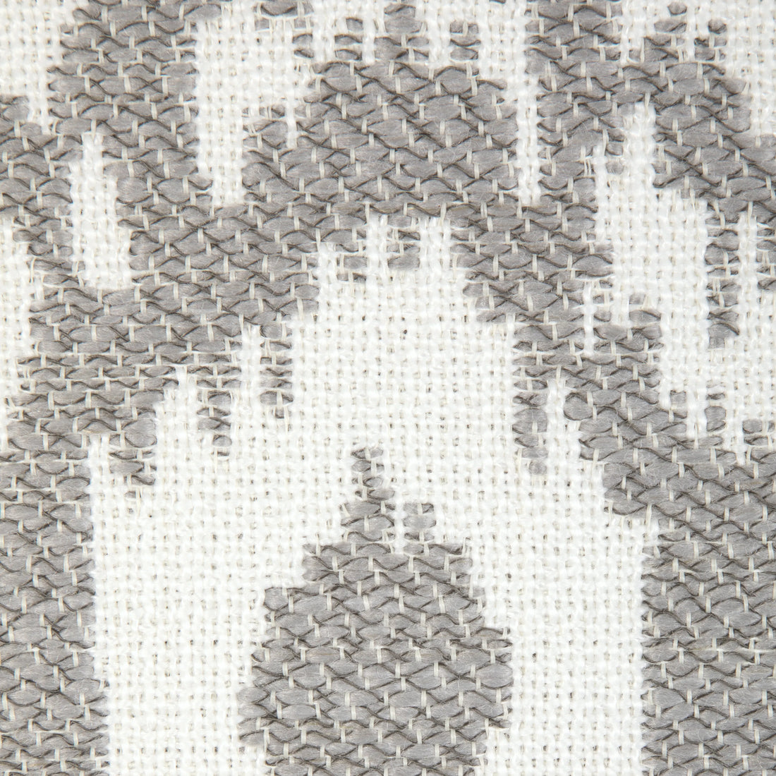 Closeup detail of Milos Damask fabric in charcoal color - pattern 36921.11.0 - by Kravet Couture in the Riviera collection