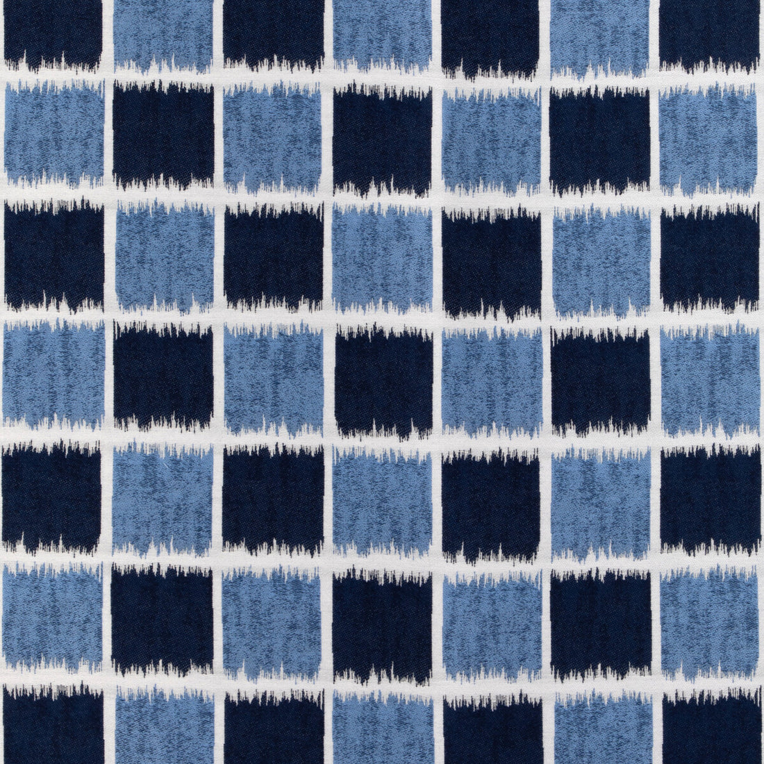 Ikat Squares fabric in marine color - pattern 36936.5.0 - by Kravet Couture in the Riviera collection