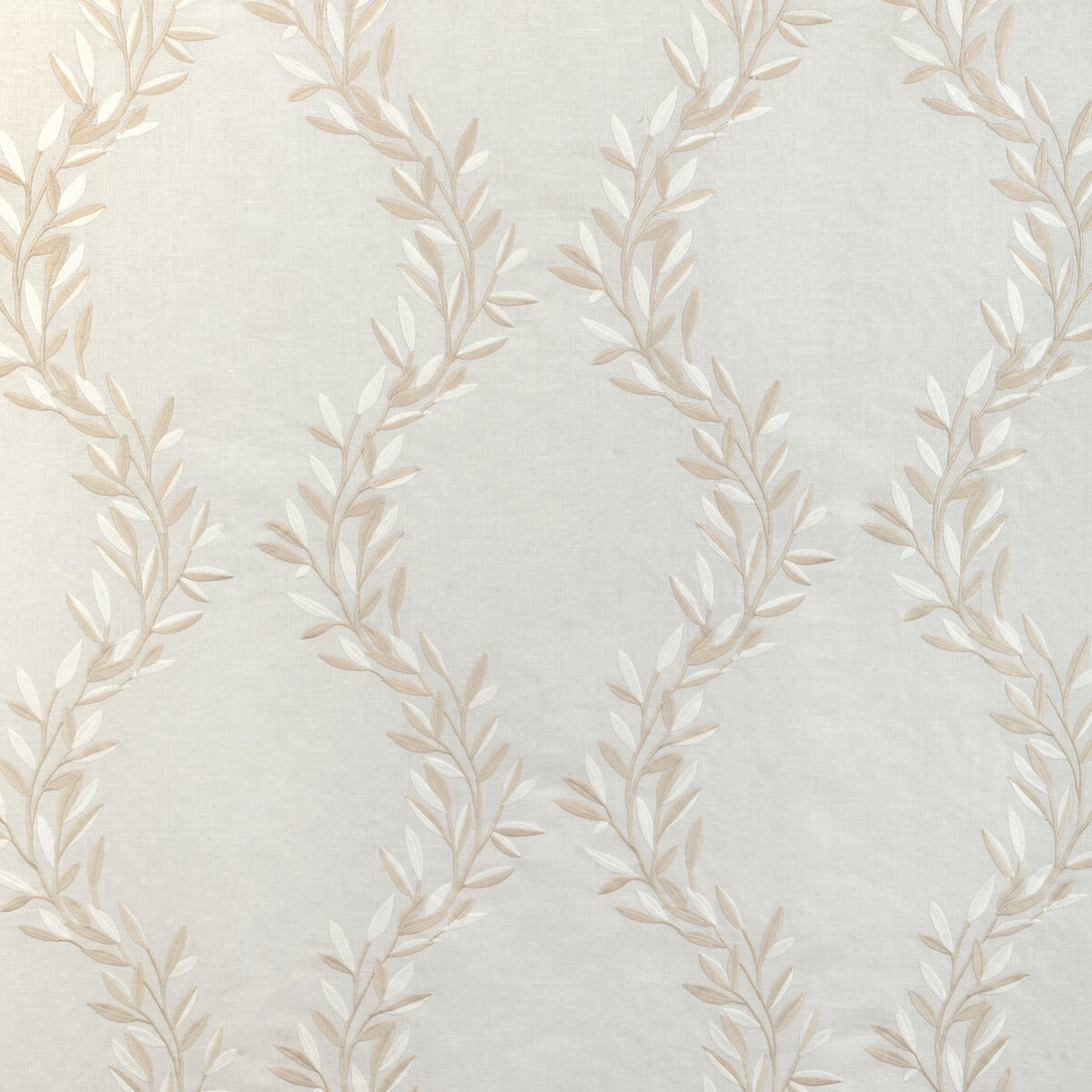 Leaf Frame fabric in ivory color - pattern 36942.161.0 - by Kravet Design in the Alexa Hampton collection