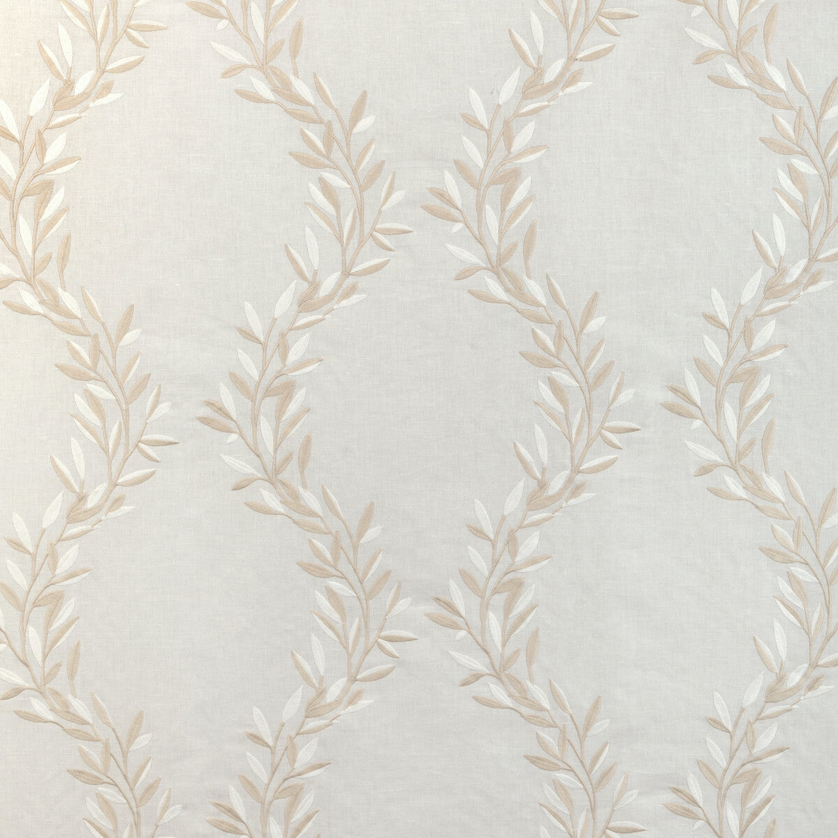 Leaf Frame fabric in ivory color - pattern 36942.161.0 - by Kravet Design in the Alexa Hampton collection