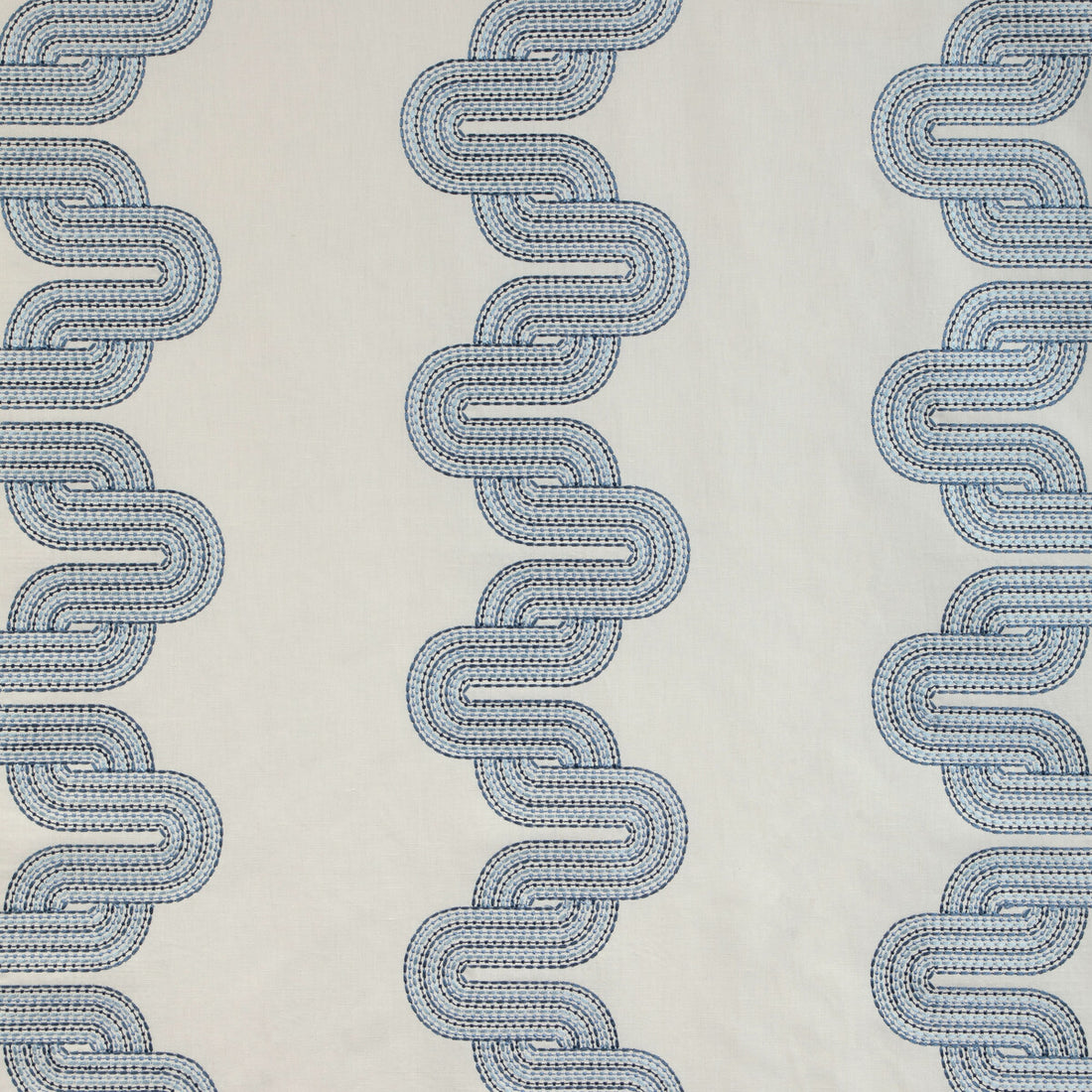 Cloud Chain fabric in indigo color - pattern 36943.5.0 - by Kravet Design in the Alexa Hampton collection