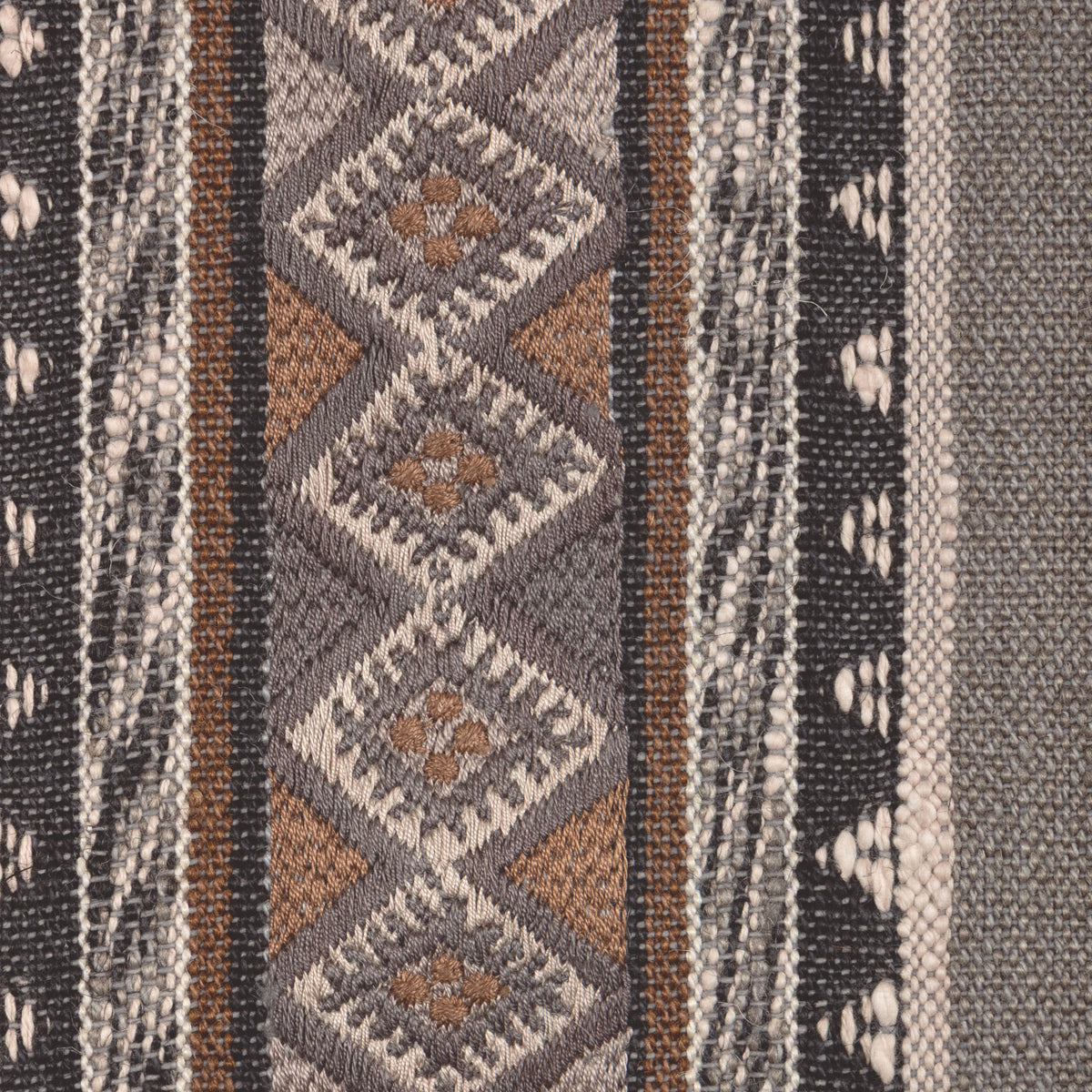Canyon Road fabric in Charcoal color - pattern number 37525.611.0 - by Kravet Couture in the Museum of New Mexico Folk Art Collection collection