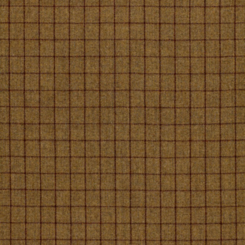 Saville Flannel Check fabric in khaki color - pattern number 50322 - by Schumacher in the Chroma collection
