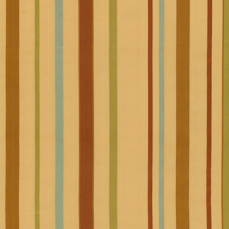 Alessandra Silk Stripe fabric in gold color - pattern number 51484 - by Schumacher in the Chroma collection