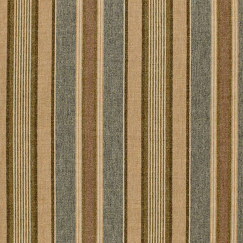 Edgemere Stripe fabric in denim color - pattern number 54201 - by Schumacher in the Classic Wovens collection
