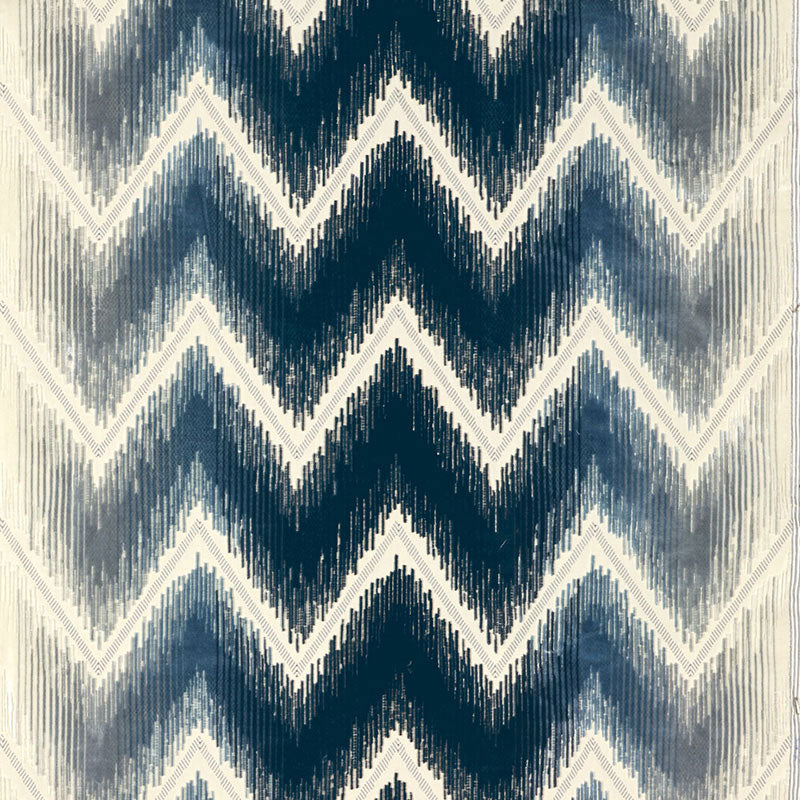 Shock Wave fabric in midnight color - pattern number 54862 - by Schumacher in the 125th Anniversary collection