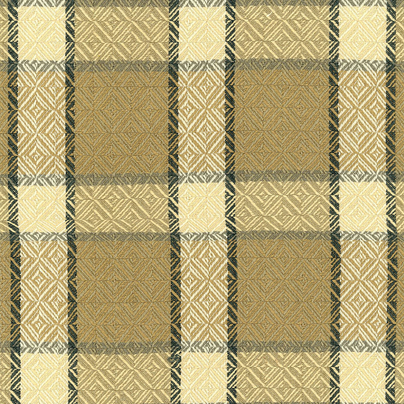 Chesterfield Plaid fabric in cork color - pattern number 55331 - by Schumacher in the Chroma collection