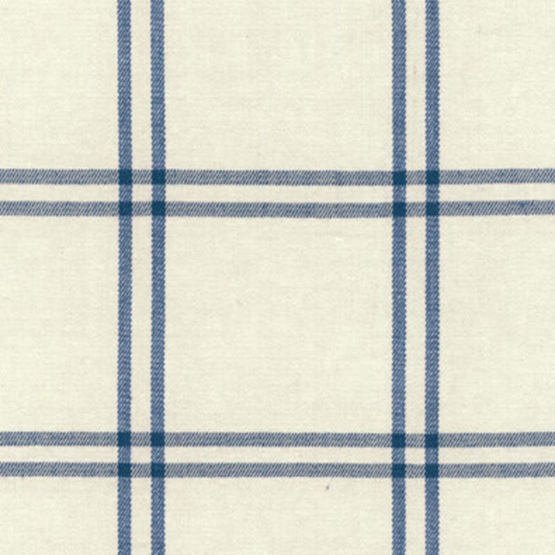 Luberon Plaid fabric in indigo color - pattern number 55715 - by Schumacher in the Chroma collection