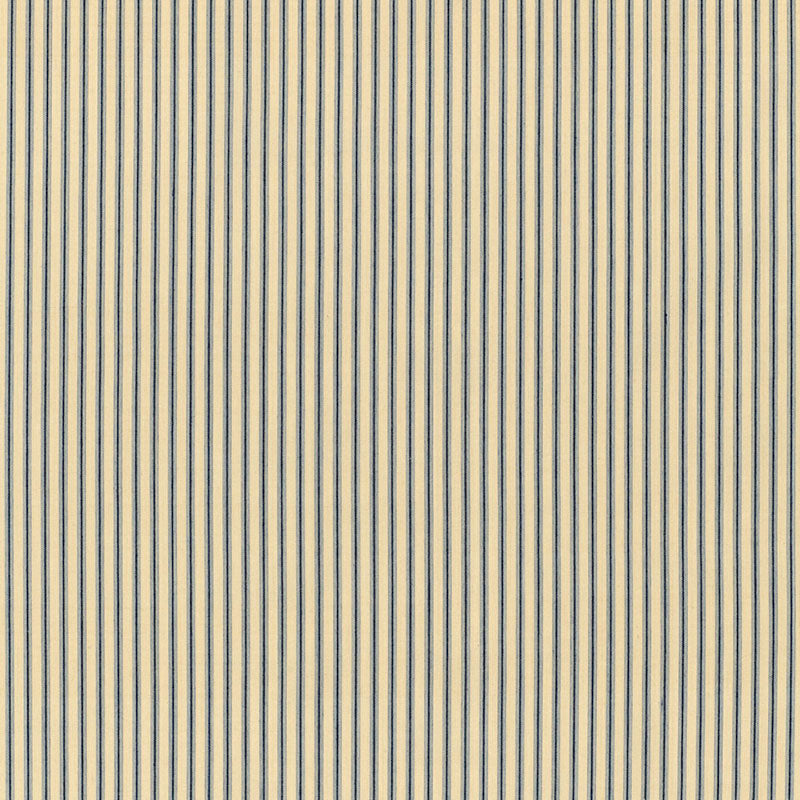Wellfleet Ticking Stripe fabric in chambray color - pattern number 60073 - by Schumacher in the Sea Island Stripe collection