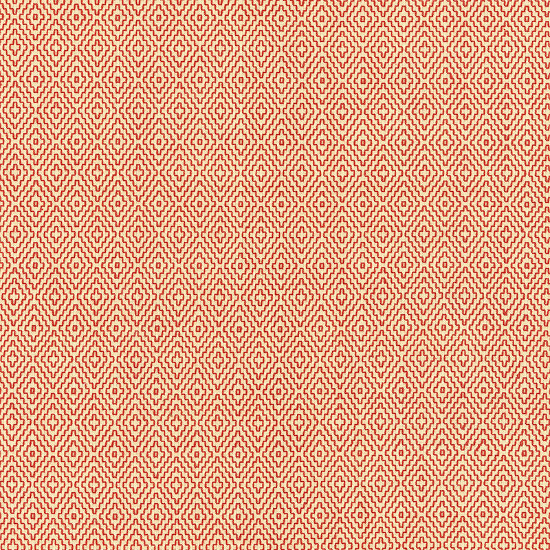 Hampton Court Diamond fabric in brick color - pattern number 62535 - by Schumacher in the Chroma collection