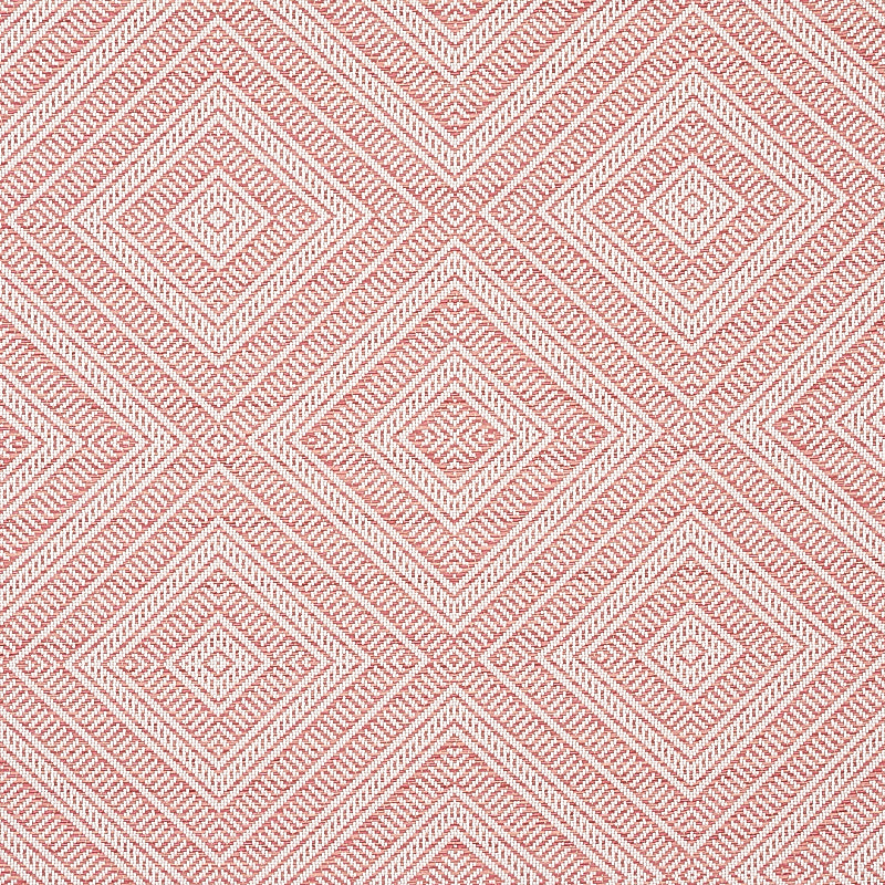 Tortola Indoor Outdoor fabric in coral color - pattern number 62847 - by Schumacher in the The Good Life Indoor/Outdoor collection