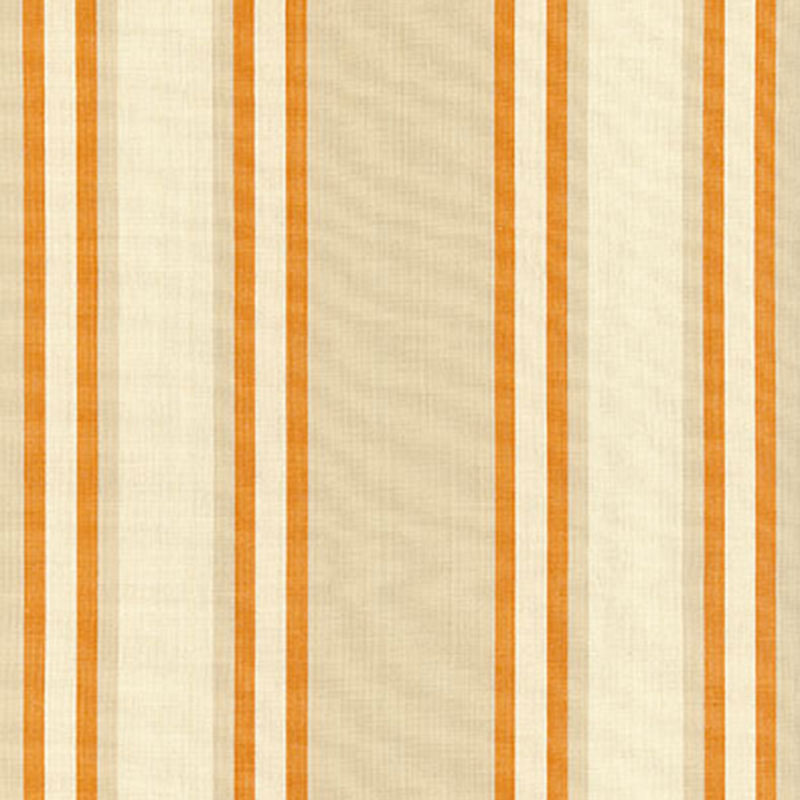 Seneca Cotton Stripe fabric in beige pumpkin color - pattern number 62985 - by Schumacher in the Perennial Favorites collection