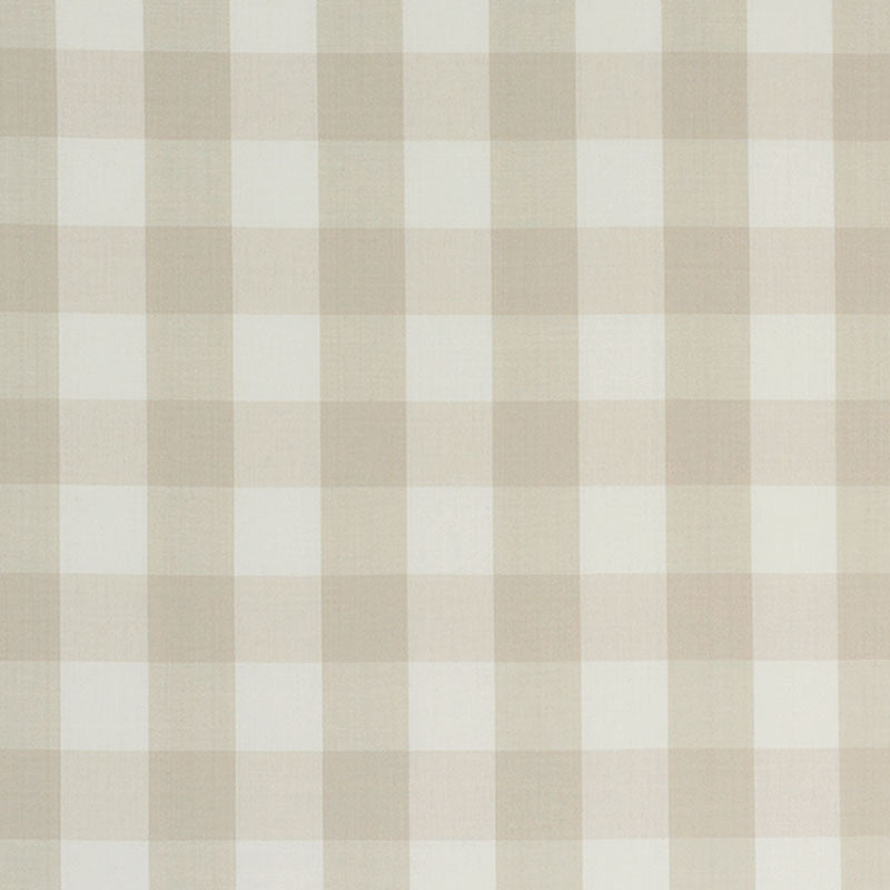 Camden Cotton Check fabric in natural color - pattern number 63049 - by Schumacher in the Revisit Of Popular Patterns collection