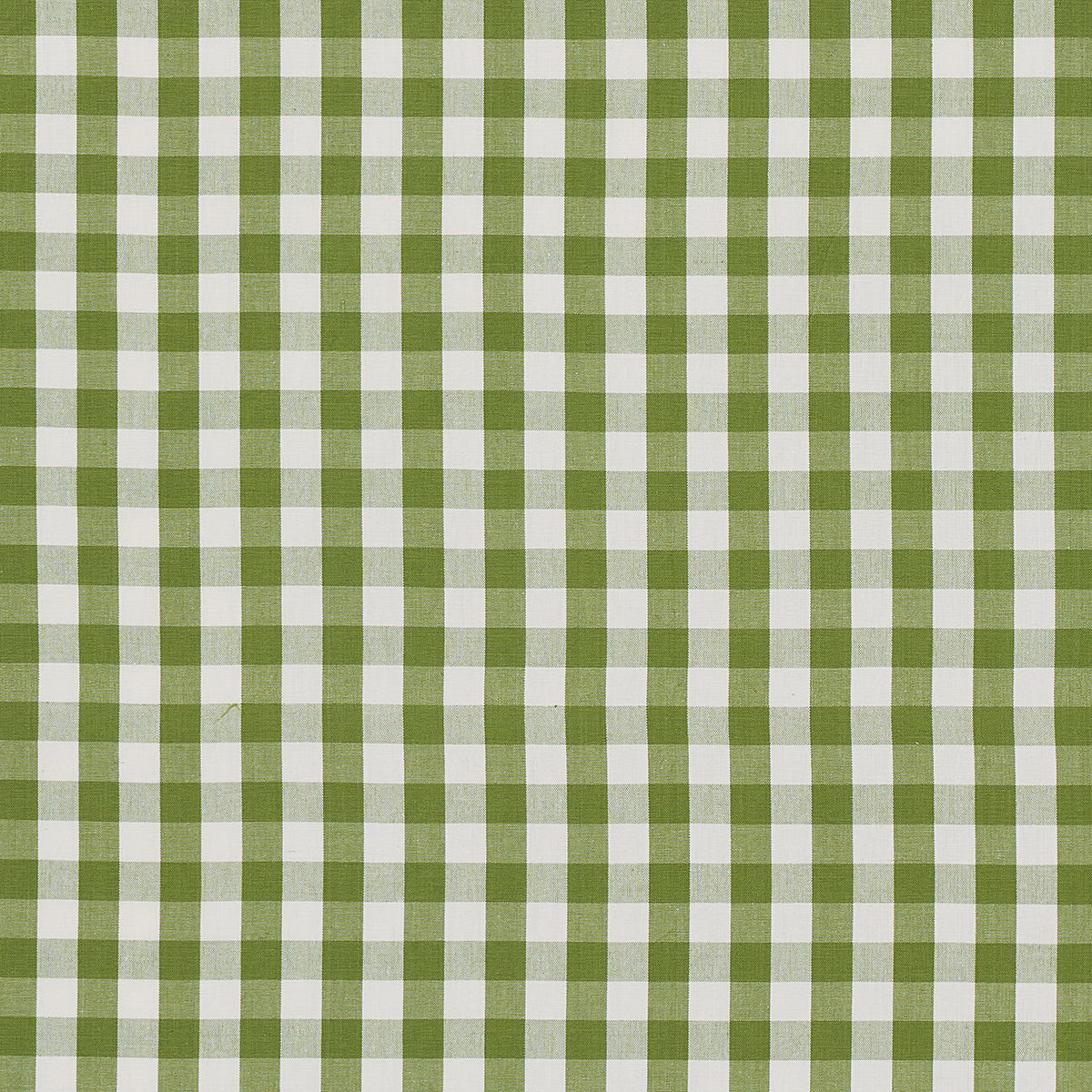 Elton Cotton Check fabric in leaf color - pattern number 63071 - by Schumacher in the New Traditional: Provencal collection
