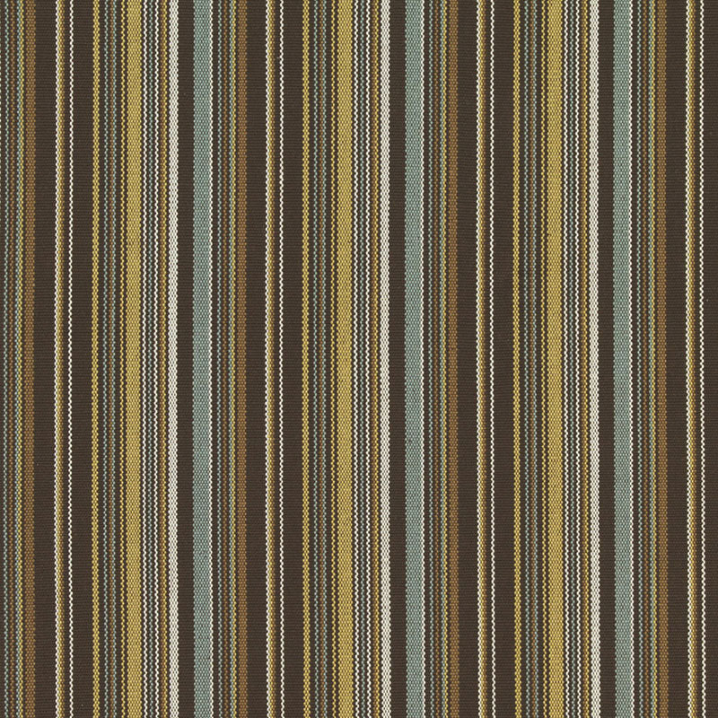 Malibu Stripe fabric in chocolate color - pattern number 63454 - by Schumacher in the Chroma collection