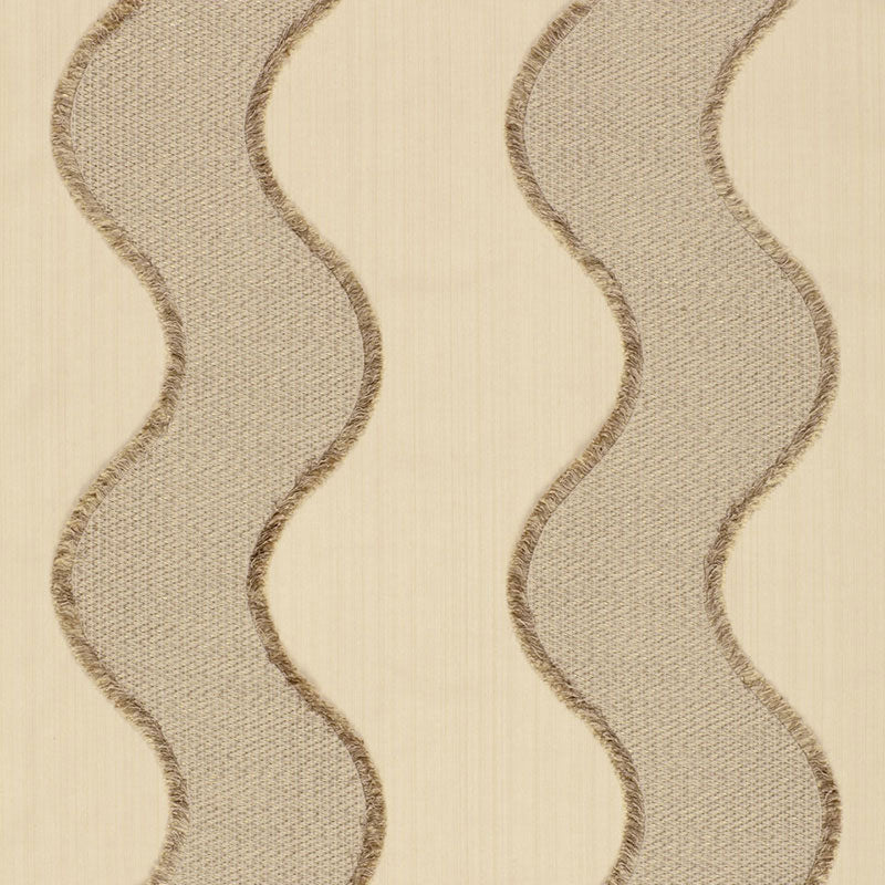 Wavelength fabric in sandstone color - pattern number 63700 - by Schumacher in the Modern Glamour collection