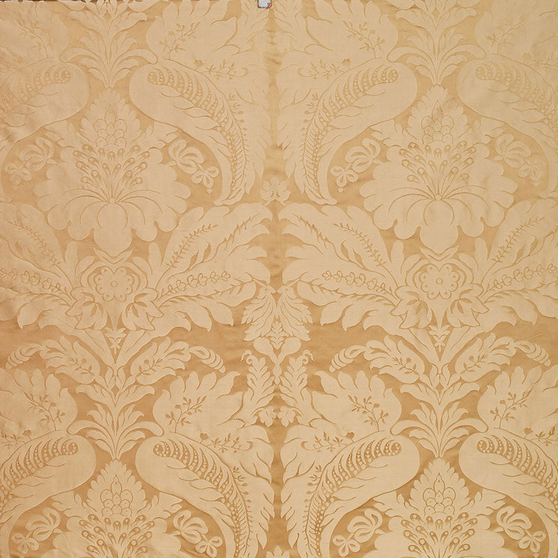 Bennet Silk Damask fabric in travertine color - pattern number 63733 - by Schumacher in the Pemberley Silks collection