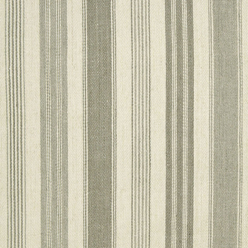 Montauban Stripe fabric in dove haze color - pattern number 65170 - by Schumacher in the Au Naturel collection