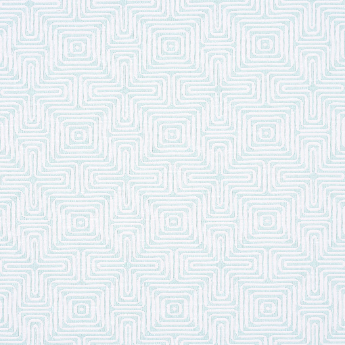 Amazing Maze Indoor Outdoor fabric in aqua breeze color - pattern number 65326 - by Schumacher in the Trina Turk collection
