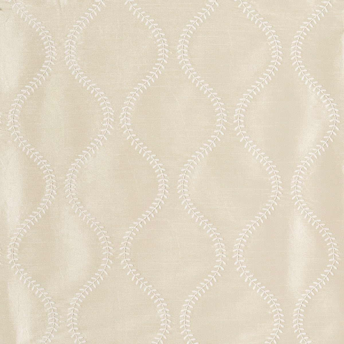 Agadir Embroidery fabric in champagne color - pattern number 65752 - by Schumacher in the Chroma collection